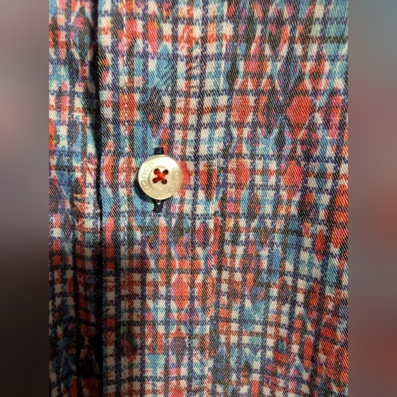 Franco Negretti long sleeve button down shirt. Colourful quality cotton fabric. - Picture 7 of 9